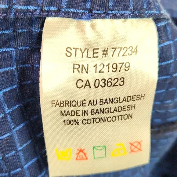 Blue Check PM381 BLUE DEPT. 76 Button-down Shirt (XL) - Picture 16 of 16